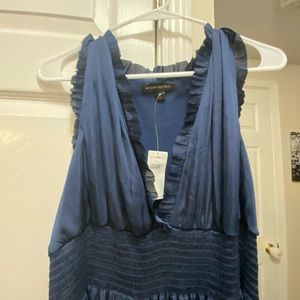 New with tags! Navy Banana Republic SILK, HIGH-LOW dress